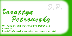 dorottya petrovszky business card